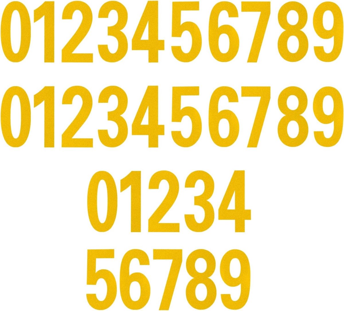 30 Stuks Reflecterende Huisnummer Stickers 0-9 voor Buiten, Deur, Raam en Auto's - Gouden Adresstickers van 10 cm