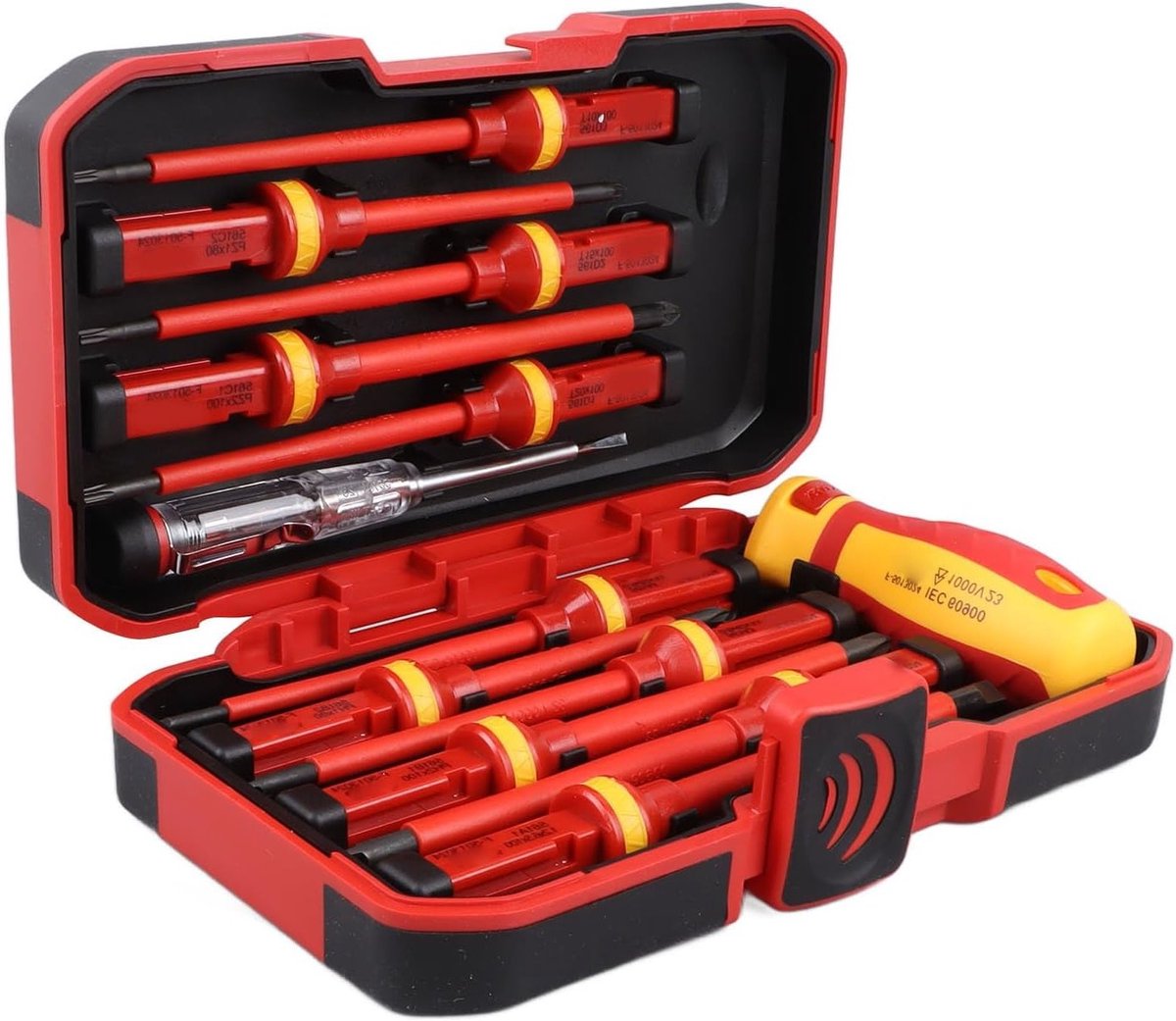 Professionele Isolatieschroevendraaierset 1000V - 13-delige set met Magnetische Phillips, Pozidriv en Torx schroevendraaiers voor Elektriciens