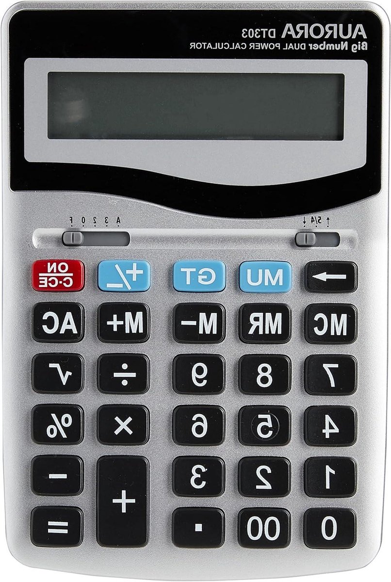 Desktop Rekenmachine - Zakelijke Calculator - Financiële Berekeningen - Groot LCD Display - Twaalf Cijfers - Zwart