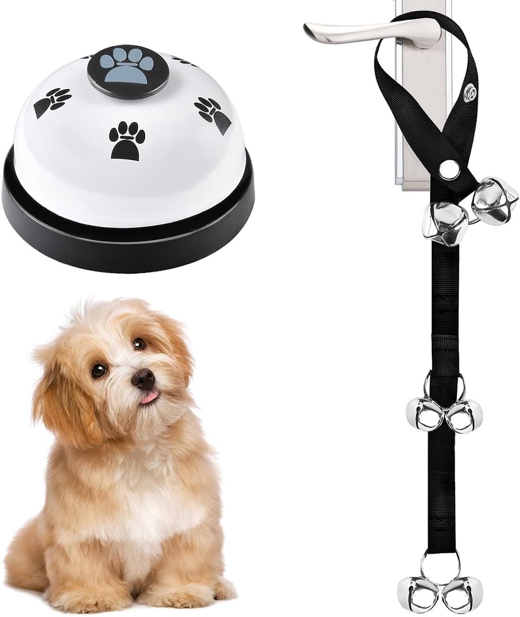 Hond Deurbellen - Huisdier Training - Zindelijkheidstraining - Extra Luide Bellen - Verstelbare Riem - Zwart