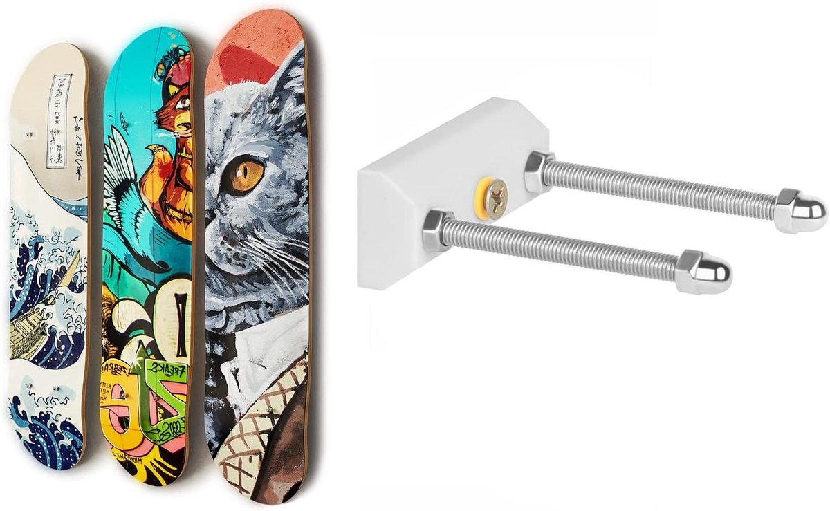 Skateboard Muurbeugel Deck Hanger Decoratieve Display Sterk Transparant Ontwerp 1 Pack Transparant