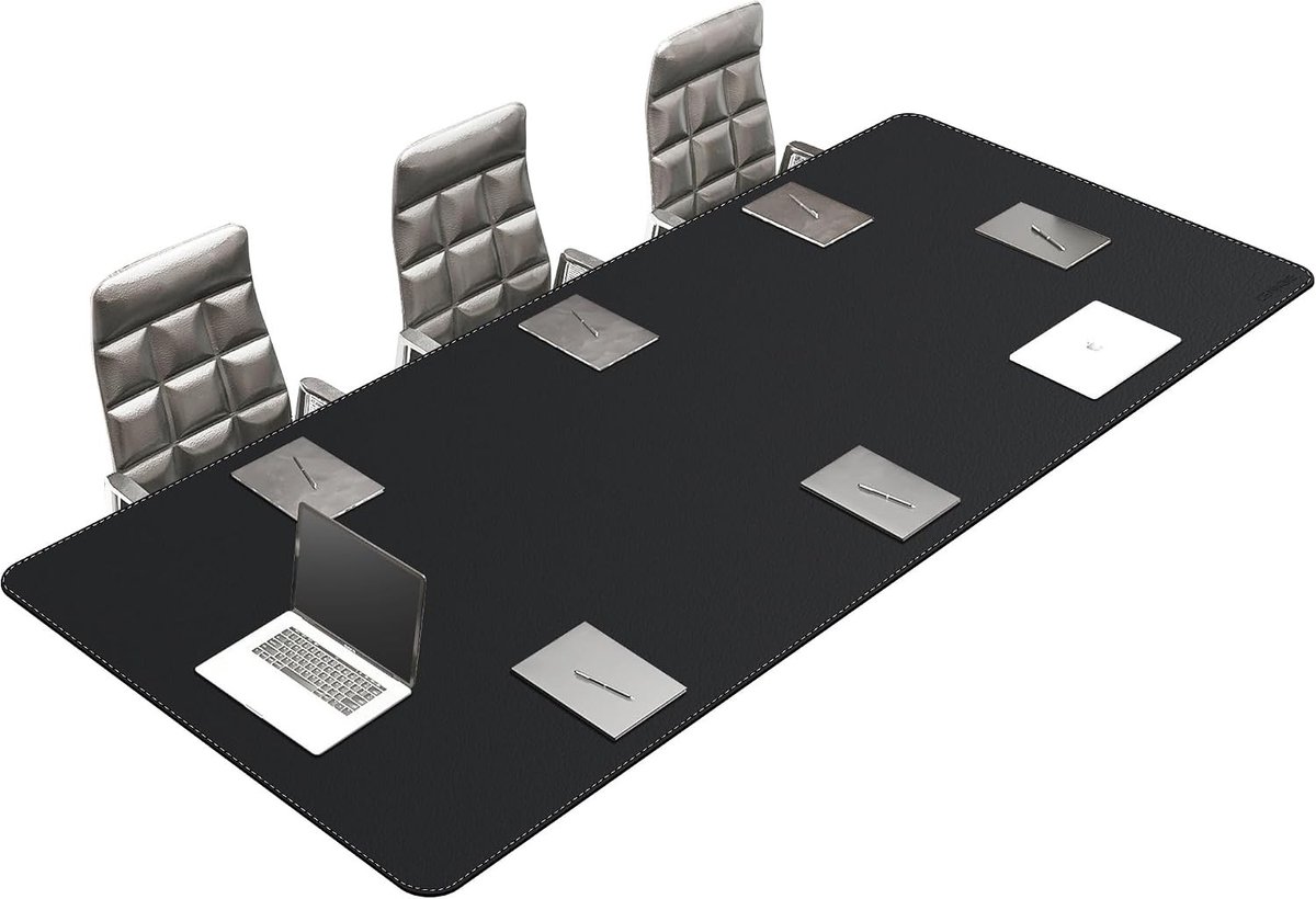 Extra Grote Leren Bureau Onderlegger 240 x 100 cm - Ideaal als Bureau Mat en Muismat voor Thuis en Kantoor