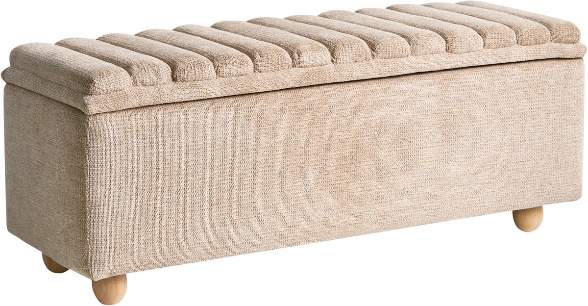 SALIDA - Opbergbankje - Beige - Polyester