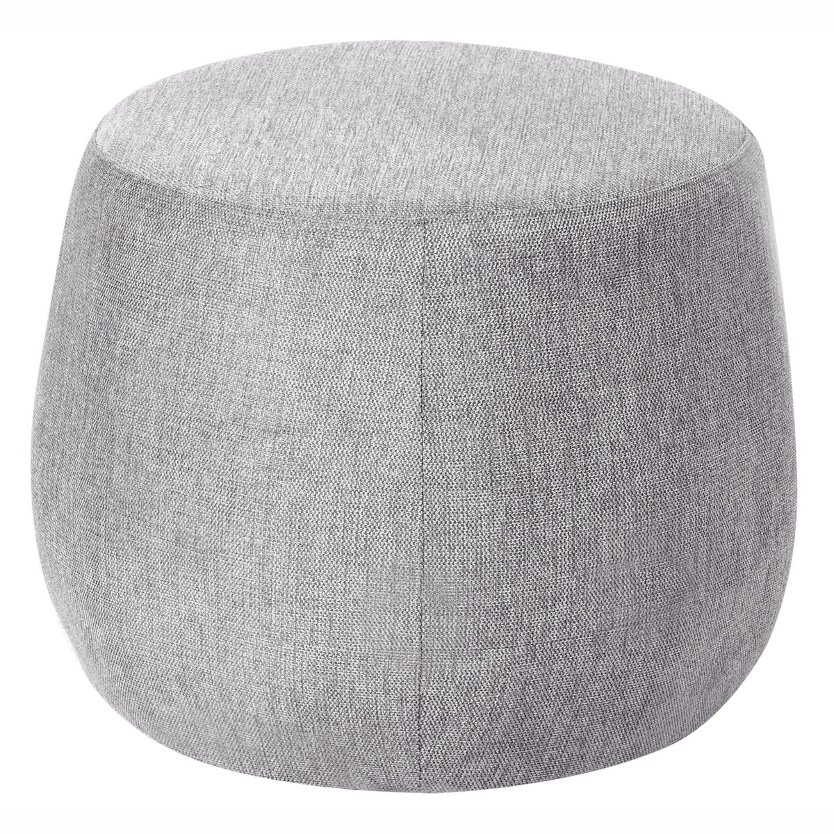 ASHTON - Poef - Lichtgrijs - Polyester