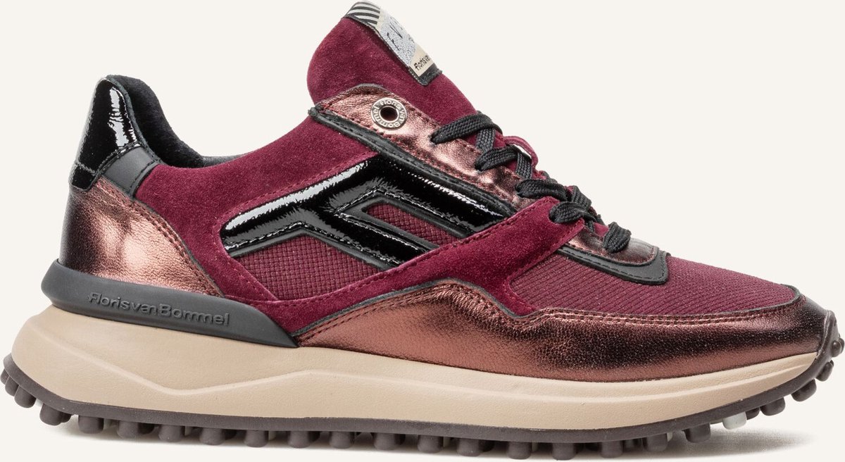 Floris Van Bommel Sfw-10170 Noppi Sneakers - Textiel - Dames - Rood - Maat 37,5