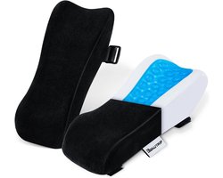 SnelShoppen - Ergonomische armleuning pads voor bureaustoel - Memory foam armsteun kussen met verkoelende gel - Set van 2 voor computer, gaming en kan