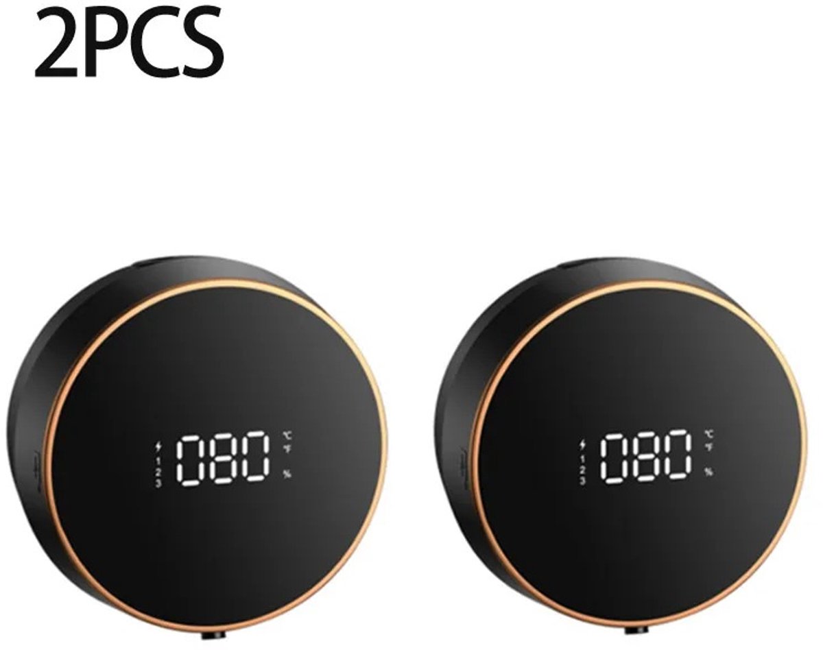 Sello! Automatische zeepdispenser – schuim – wandmontage – sensor – instelbare schuimhoeveelheden – led display – 2 stuks – zwart