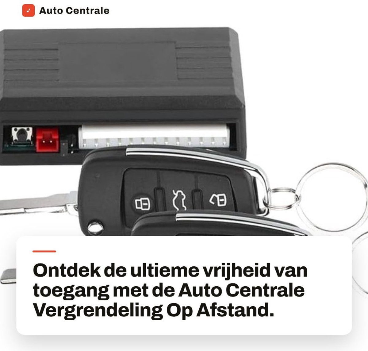 Dailygoods- Centrale Vergrendeling Op Afstand - Keyless Entry - Antidiefstal - Multifunctionele Set - 12V Motor - ABS Materiaal