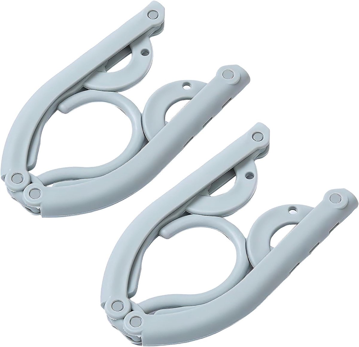 Opvouwbare Reiskleerhangers 2 stuks - Draagbaar Kledingrek - Geschikt voor Thuis en Onderweg - Blauw - Compact Ontwerp
