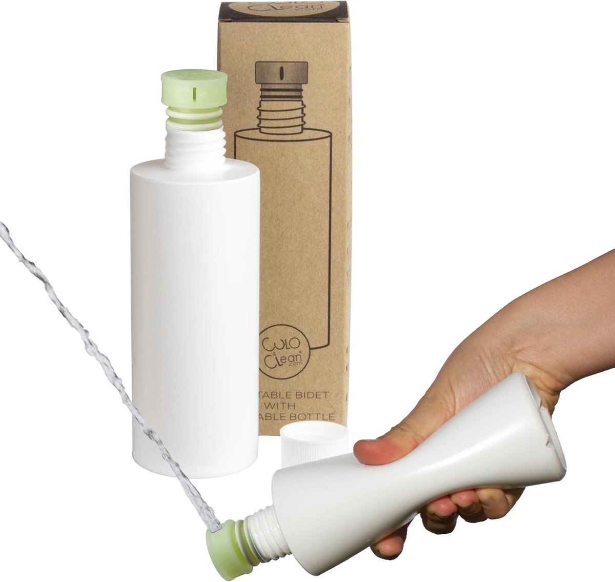 Thijox - CuloClean Draagbaar Bidet met Fles - Herbruikbaar en Flexibel - Ideaal voor Thuis, Camping, Hiking en Outdoor - Gloed in het Donker