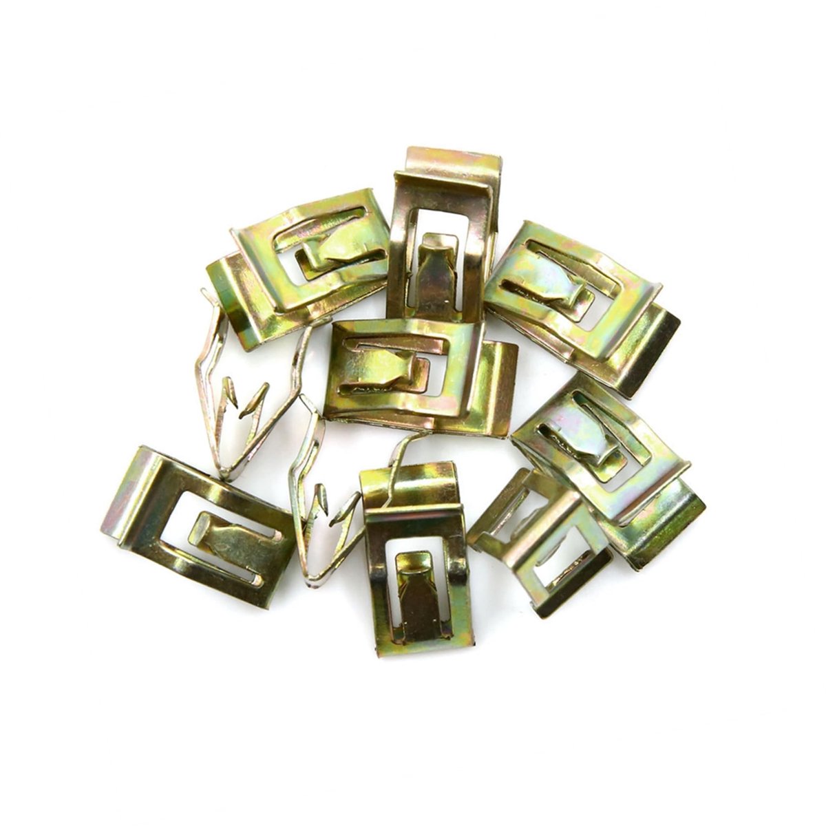 Dailygoods- Dashboardbekleding 10 stuks - Metalen Clips - Vervangingsartikel - Eenvoudige Installatie - Geschikt voor Auto - Afmetingen 11,9 x 10,2 x 18,2 mm - Autoklemmen