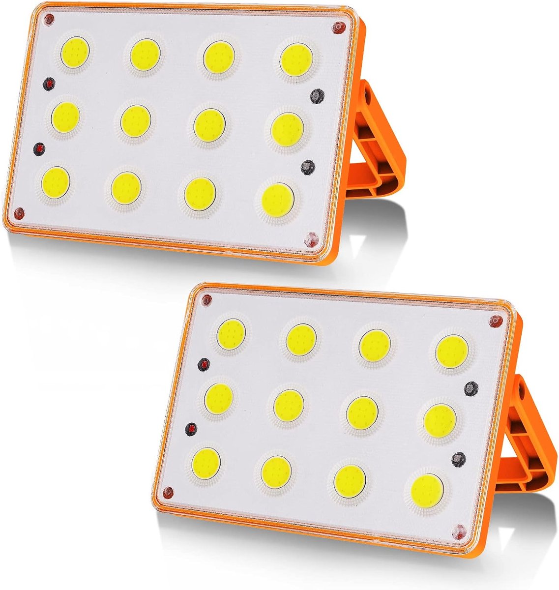 T-SUN 60 W LED Bouwspotlights - Set van 2 - Draagbaar en Oplaadbaar - Ideaal voor Camping en Noodsituaties - ShopVlot