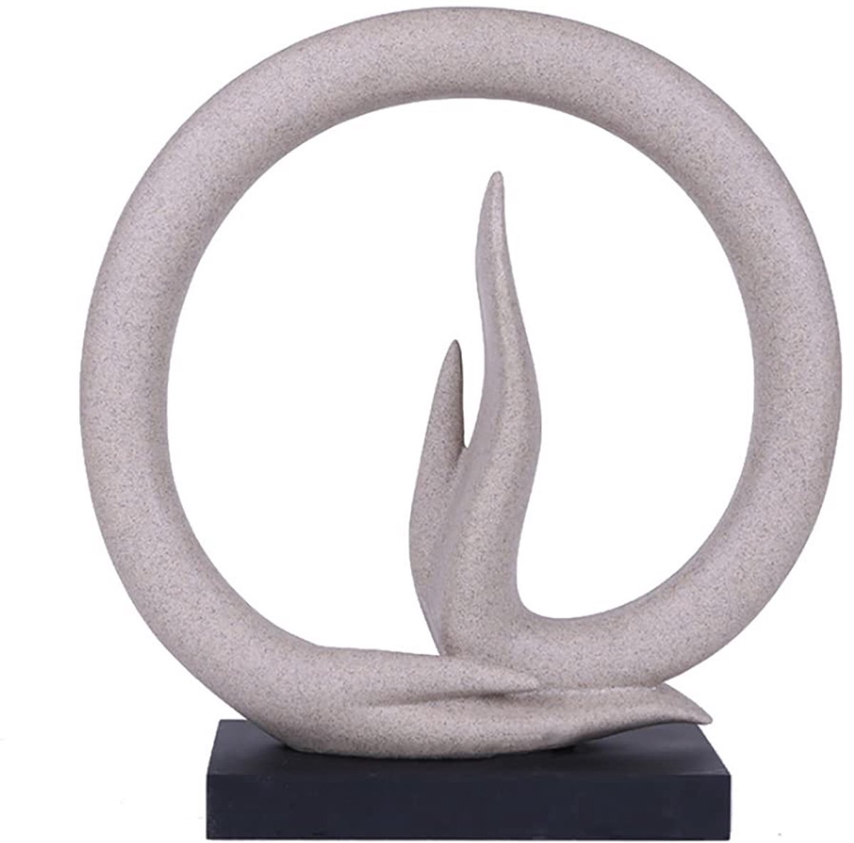 Inovra- Boeddha Standbeeld Minimalistische Zandsteen - Decoratie Beeld - Yoga Ornament - Abstracte Sculptuur - Waterdicht - Hoogwaardige Afwerking - Decoratiebeeld