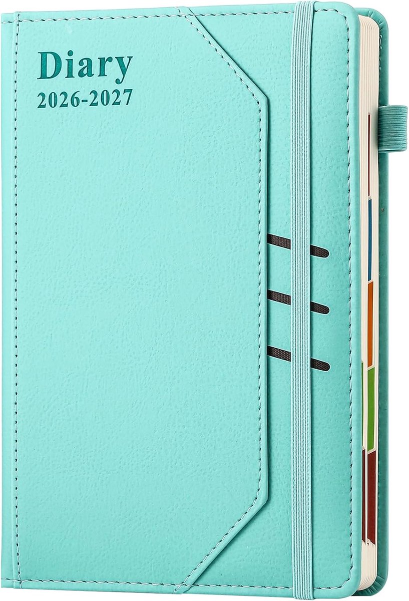 SnelShoppen - Academisch Dagboek 2026 2027 A5 Pagina per Dag, Halfjaardagboek met 365 Dagen per Pagina, Productiviteitsplanner in Blauw voor Efficiënt