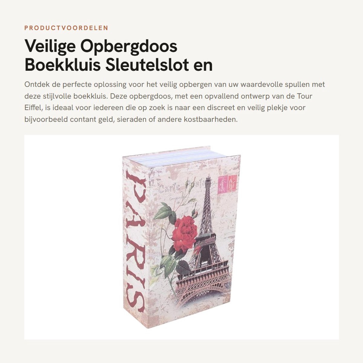 Inovra- Boekkluis Luxe - Boek Kluis met Cijferslot - Veiligheidsdoos - Verstopplaats voor Waardevolle Spullen - Robuust Materiaal - Mysterieuze Uiterlijk - Verstopdoos