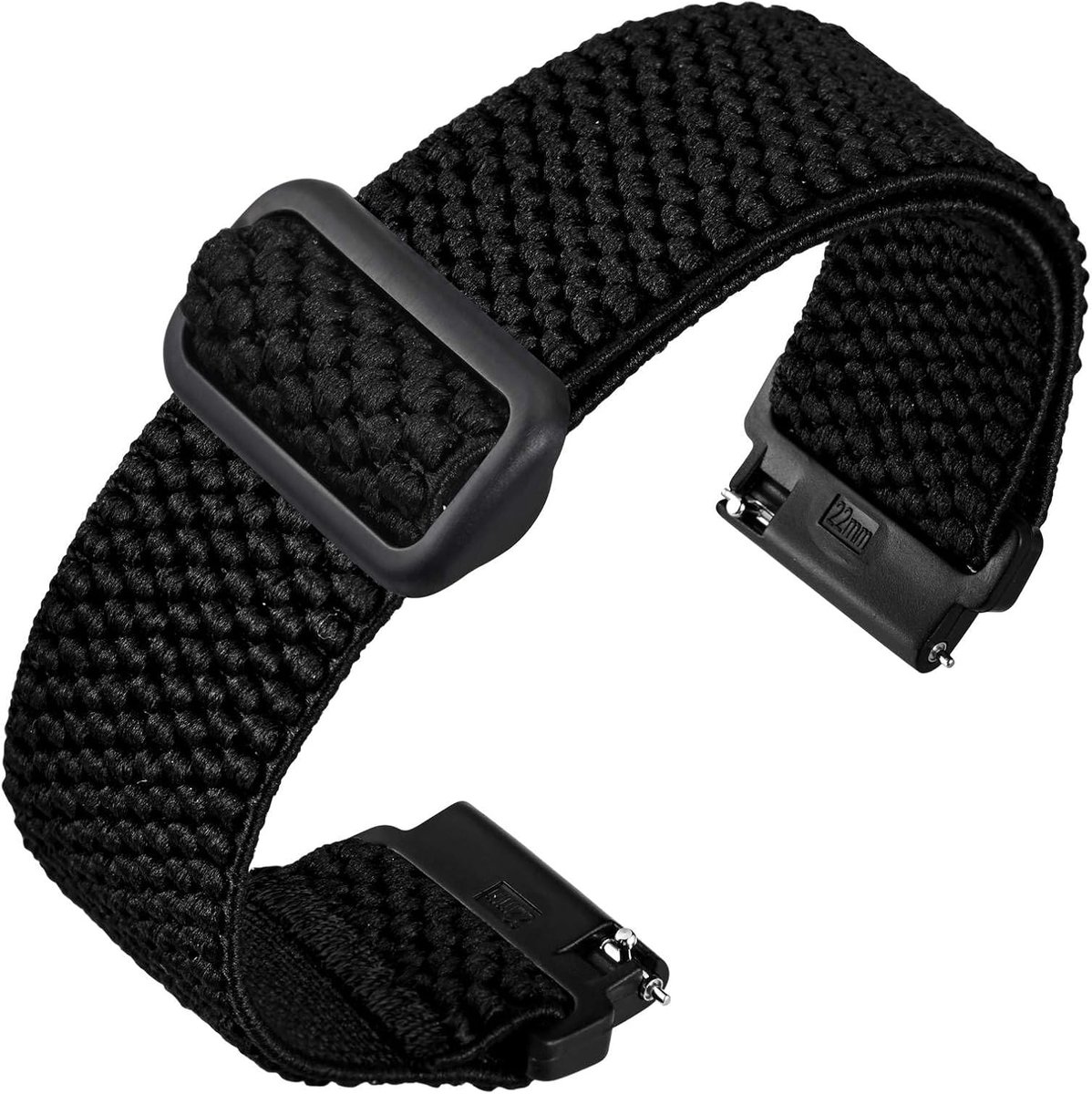 Thijox - Rekbare nylon horlogeband voor mannen en vrouwen, verstelbare elastische horlogebandjes met snelsluiting, vervangbare polsband 16mm 17mm 18mm