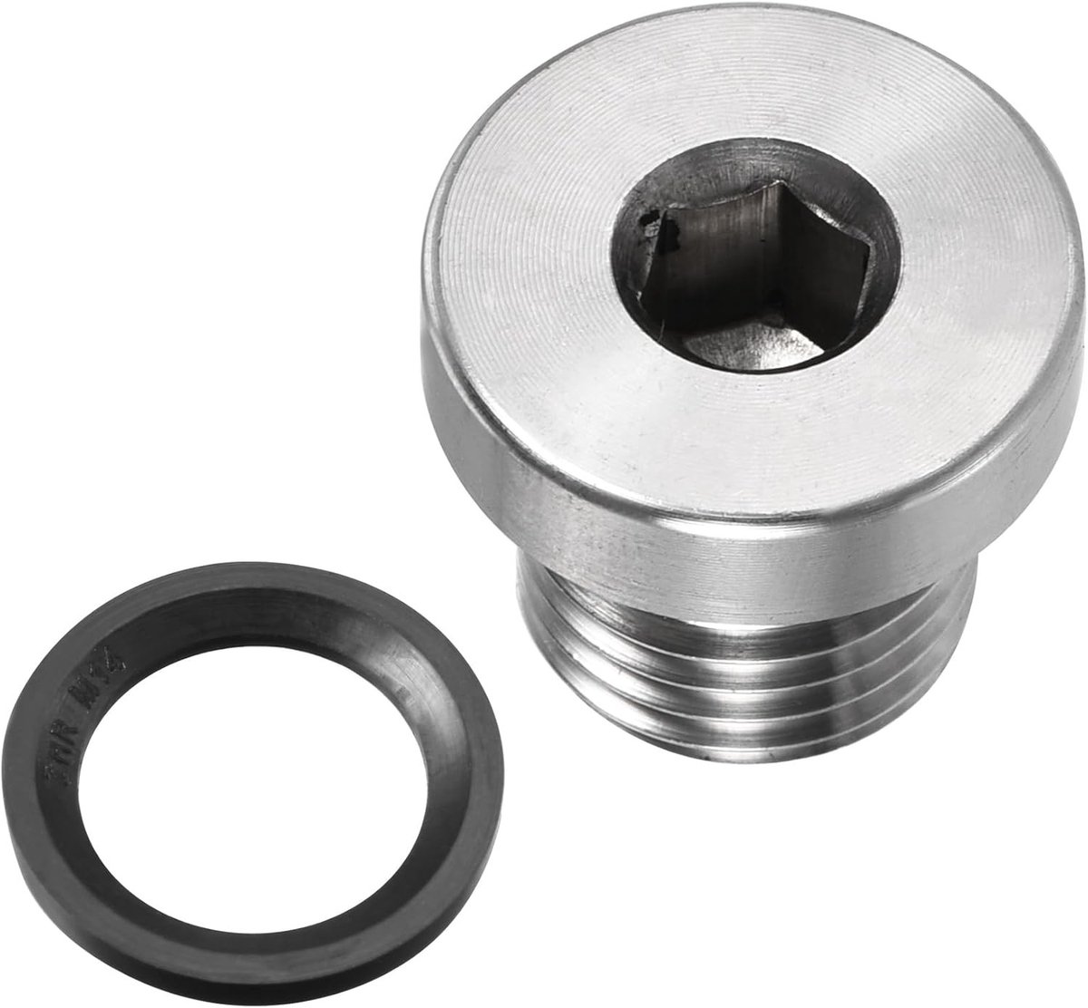 RVS M14 x 1.5 Buisplug met Binnenzeskant, Ideaal voor Buisaccessoires en Eindstukken