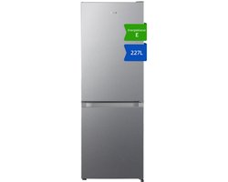 CHiQ JR205LSE Koel-vriescombinatie – 205L – Energieklasse E – Zilver – Vrijstaand – Compacte Koelkast met Vriesvak