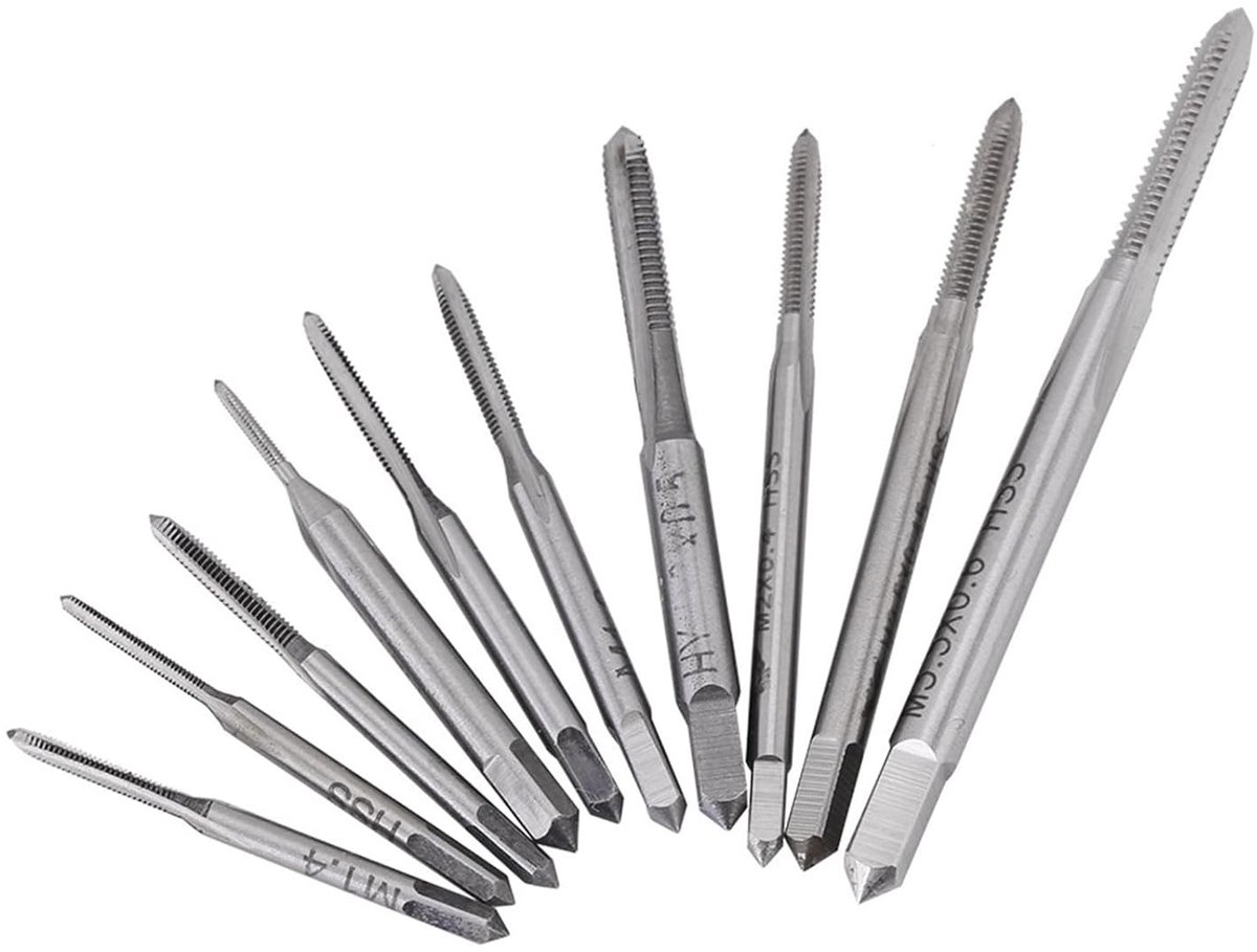 Mini vis tappers set van 10 stuks voor metrische schroefdraadbewerking M1-M3.5, handgereedschap voor precisiewerk