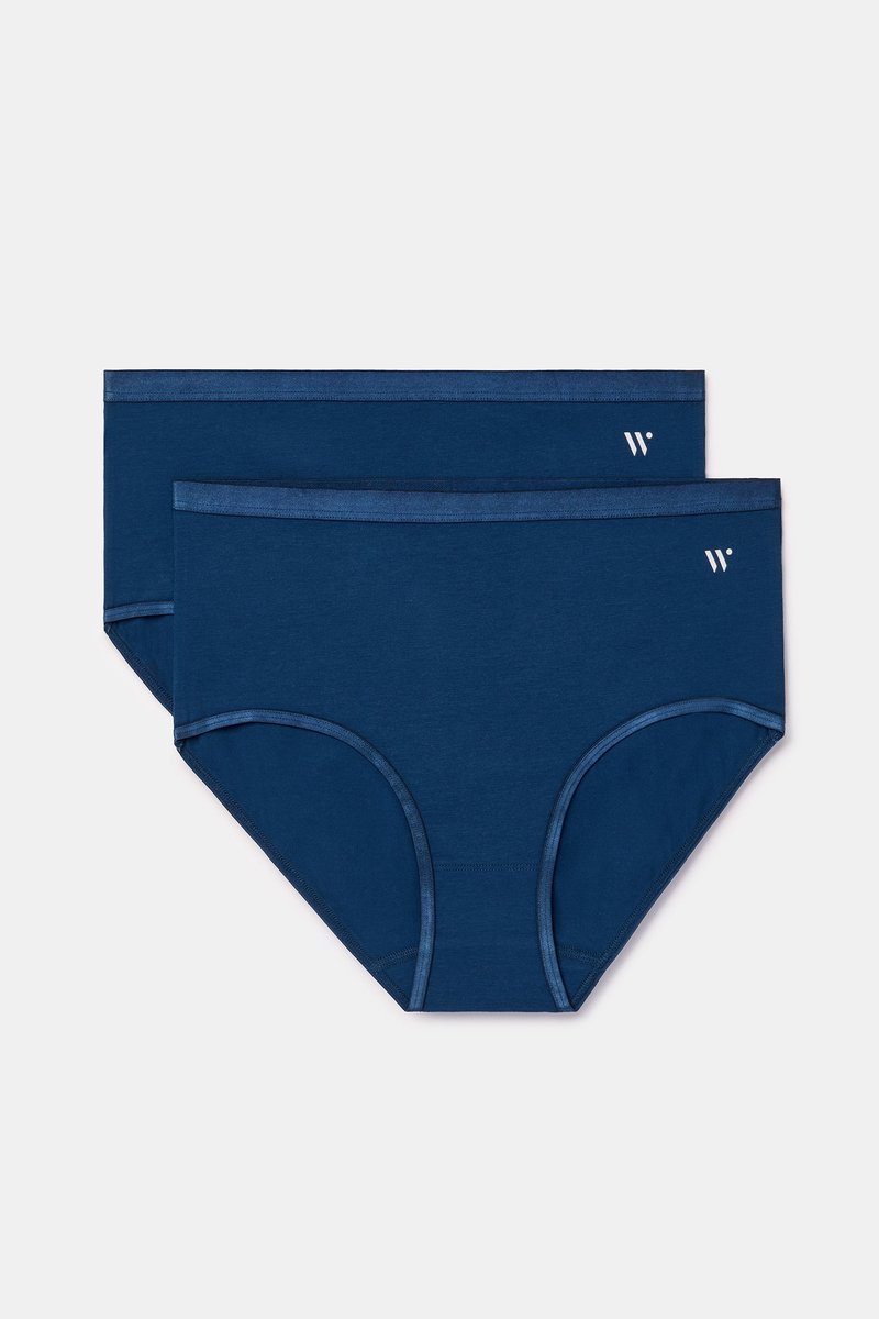 Woody Dames Slip Duopack Donkerblauw L