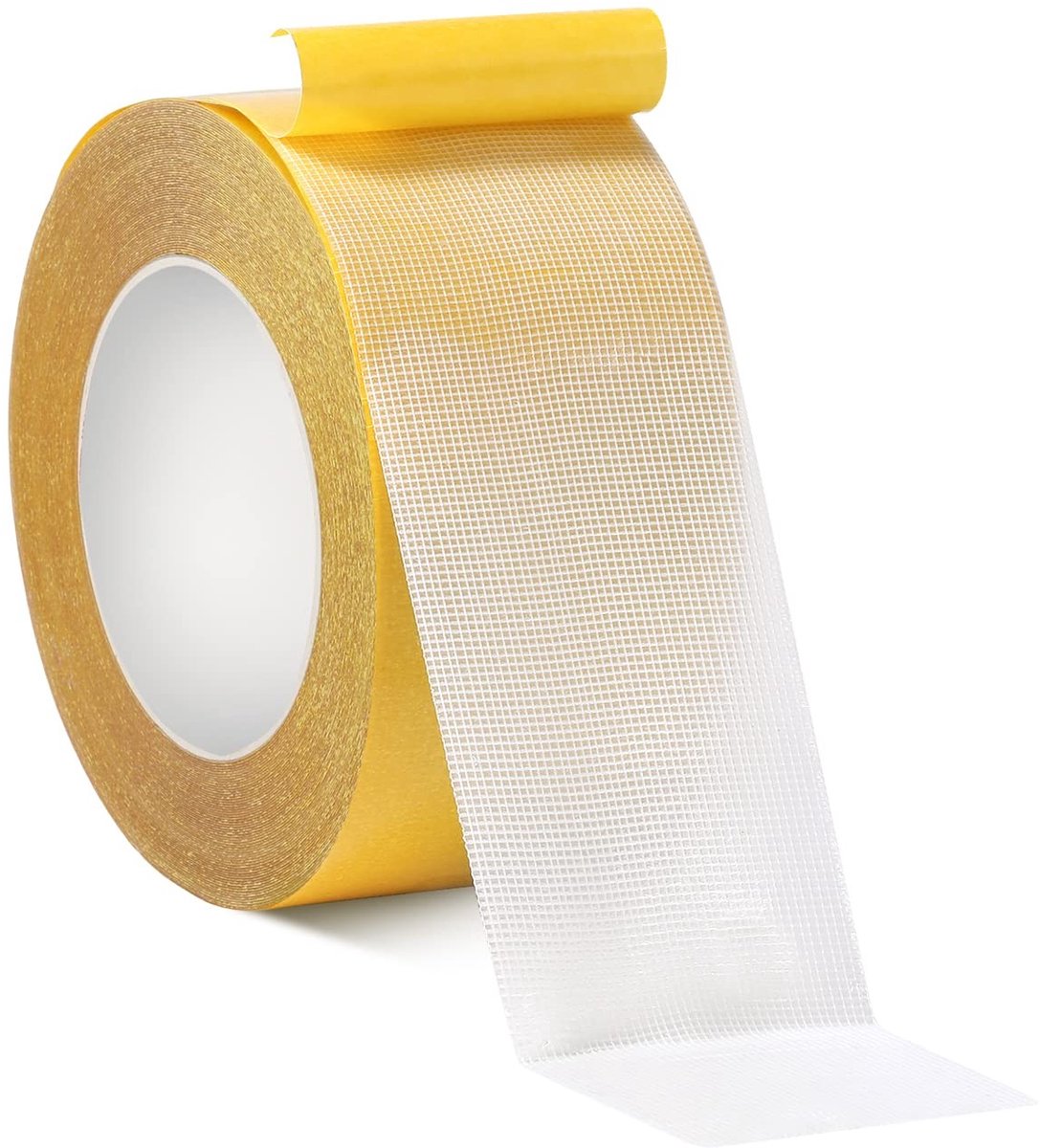 Zeer sterke dubbelzijdige textieltape van 50 mm, multifunctioneel en ideaal voor thuis, kantoor en school (20 m lang)