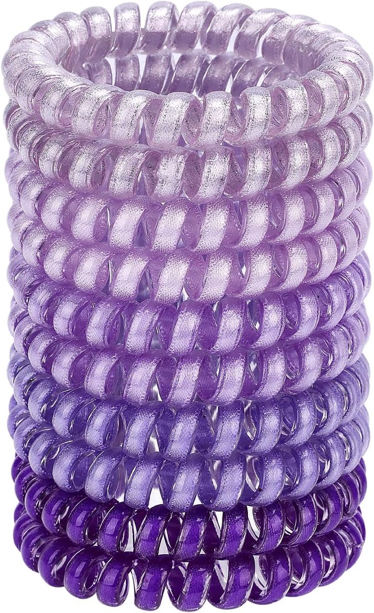 Thijox - Spiraalhaarbanden Set van 10 - Traceless Telefoonsnoer Elastieken - Geen-schade Haaraccessoires voor Vrouwen en Meisjes - Geassorteerde Kleur