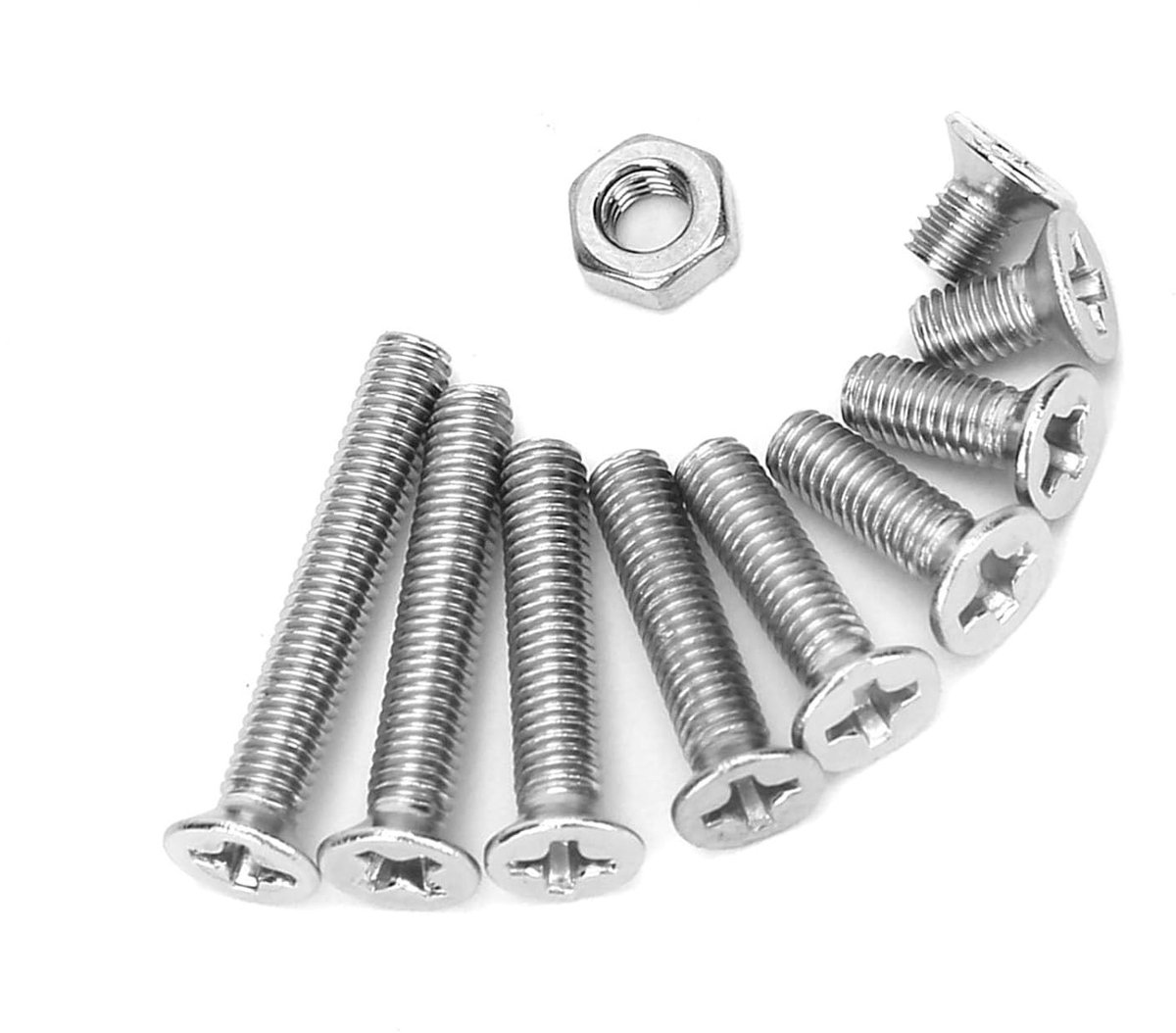 340 Stuks Roestvrij Stalen M3 Schroeven en Moeren Assortiment Kit voor Meubelmontage en Doe-Het-Zelf Projecten - Diverse Lengtes van 5 tot 20mm