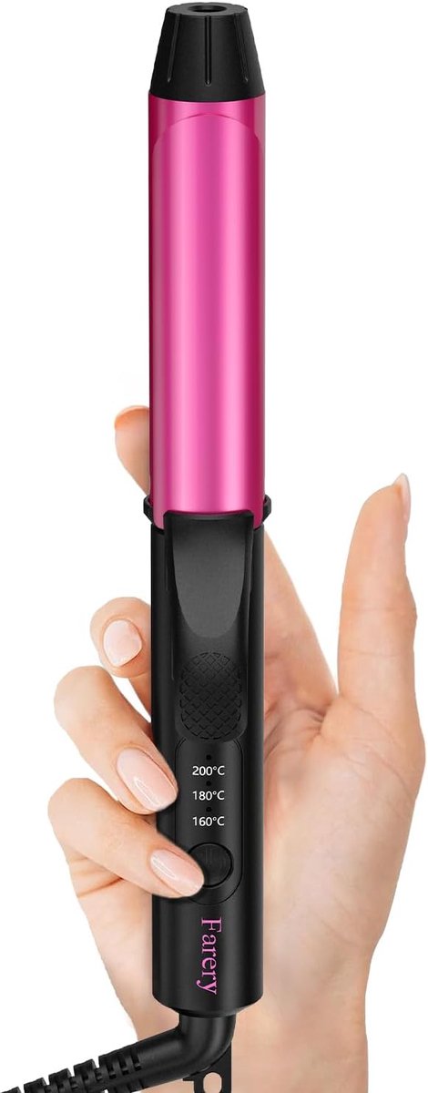SnelShoppen - Mini Krultang voor op Reis - 25 mm Keramische Krultang met 3 Temperaturen, Keratine-Infusie en Arganolie, Compact en Licht, Ideaal voor