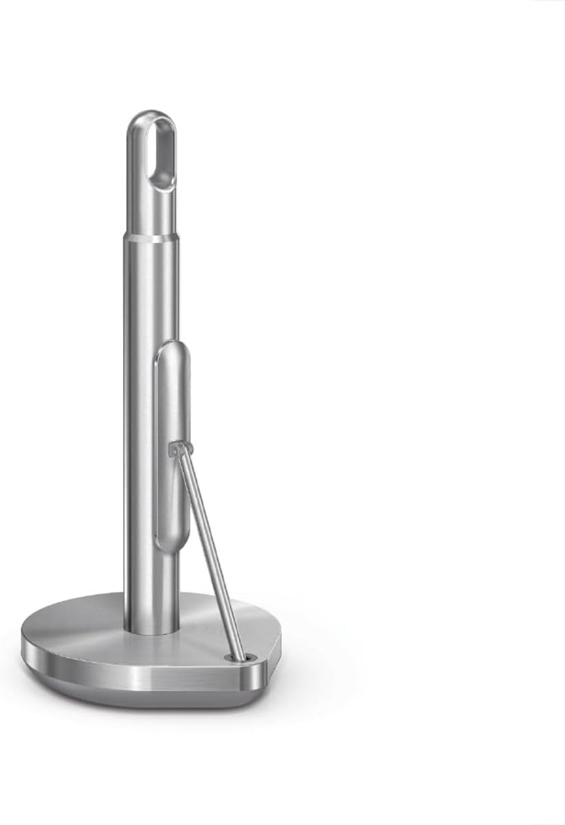 Thijox - Vrijstaand Keukenrolhouder met Spanarm, Eenvoudig Eén Vel Scheuren, Zwaar Belaste Basis, Geschikt voor Keukenrollen 23-28 cm, Geborsteld Roes