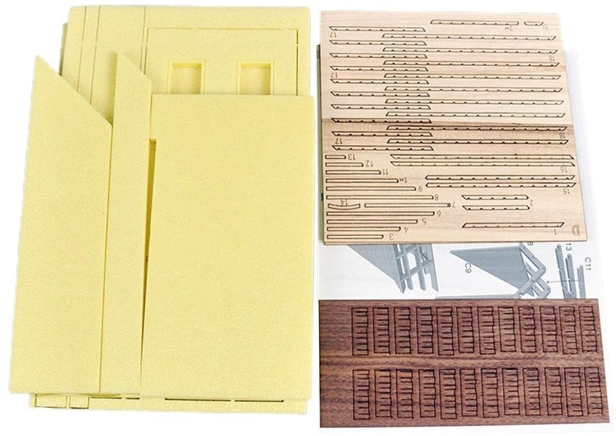 Inovra- Bouwmodel 1/35 Ruïnehuis - Modelbouwpakket - Miniatuur 3D-puzzel - Modelspoorwegen - Diorama's - Houten constructie - Modelbouw