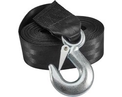 SnelShoppen - Heavy Duty Sleeptouw, Marine Boot Trailer Lier Riem met Haak, 5 cm x 6 m, Maximaal 1500 kg, Ideaal voor Auto's, Vrachtwagens en Boot