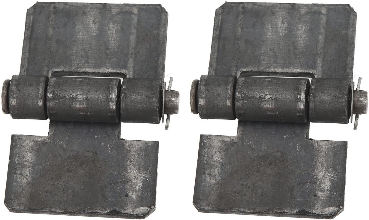 Dailygoods- Deurscharnier 2-delig - Duurzaam Stalen Scharnier - Lasbaar Scharnier - Voor Poorten/Aanhangwagens - 5 mm Dikte - Hoge Betrouwbaarheid