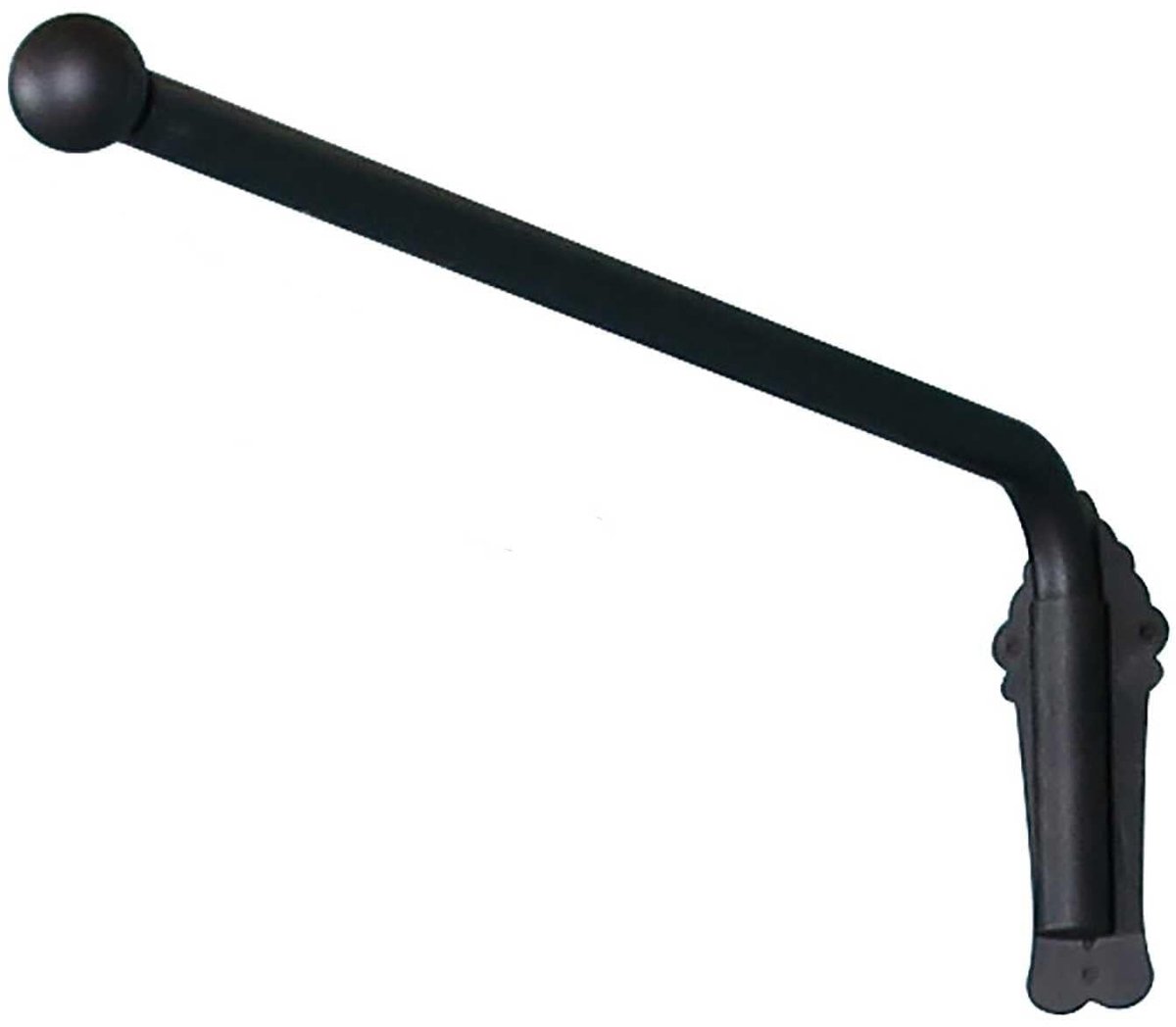 Dailygoods- Raamgordijnstang 40 kg - Zwenkarm - Metalen Standaard - 25 mm Diameter - Inclusief Eindstukken - Duurzaam Smeedijzer - Gordijnroede