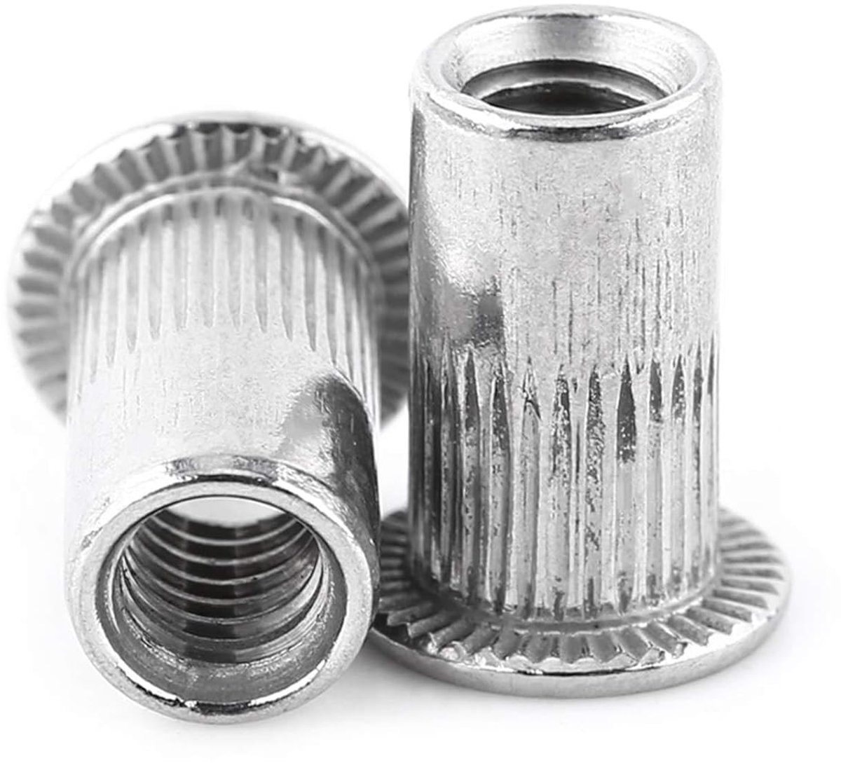 20 Stuks RVS Insteekmoeren, Platte Schroeven met Draad voor Meubels en Auto's, M4 Formaat