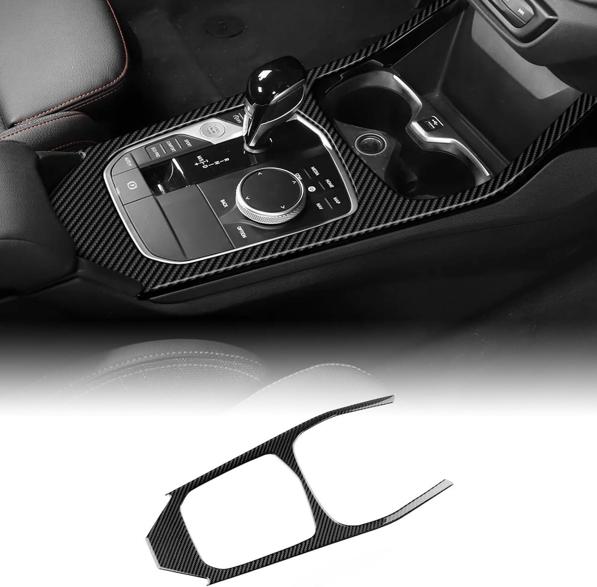 Koolstofvezel Schakelpaneel Cover voor BMW 1 Serie en 3 Serie F40/F44 (2020-2024) - Interieur Accessoires en Decoratie, Perfect Cadeau voor Autoliefhebbers