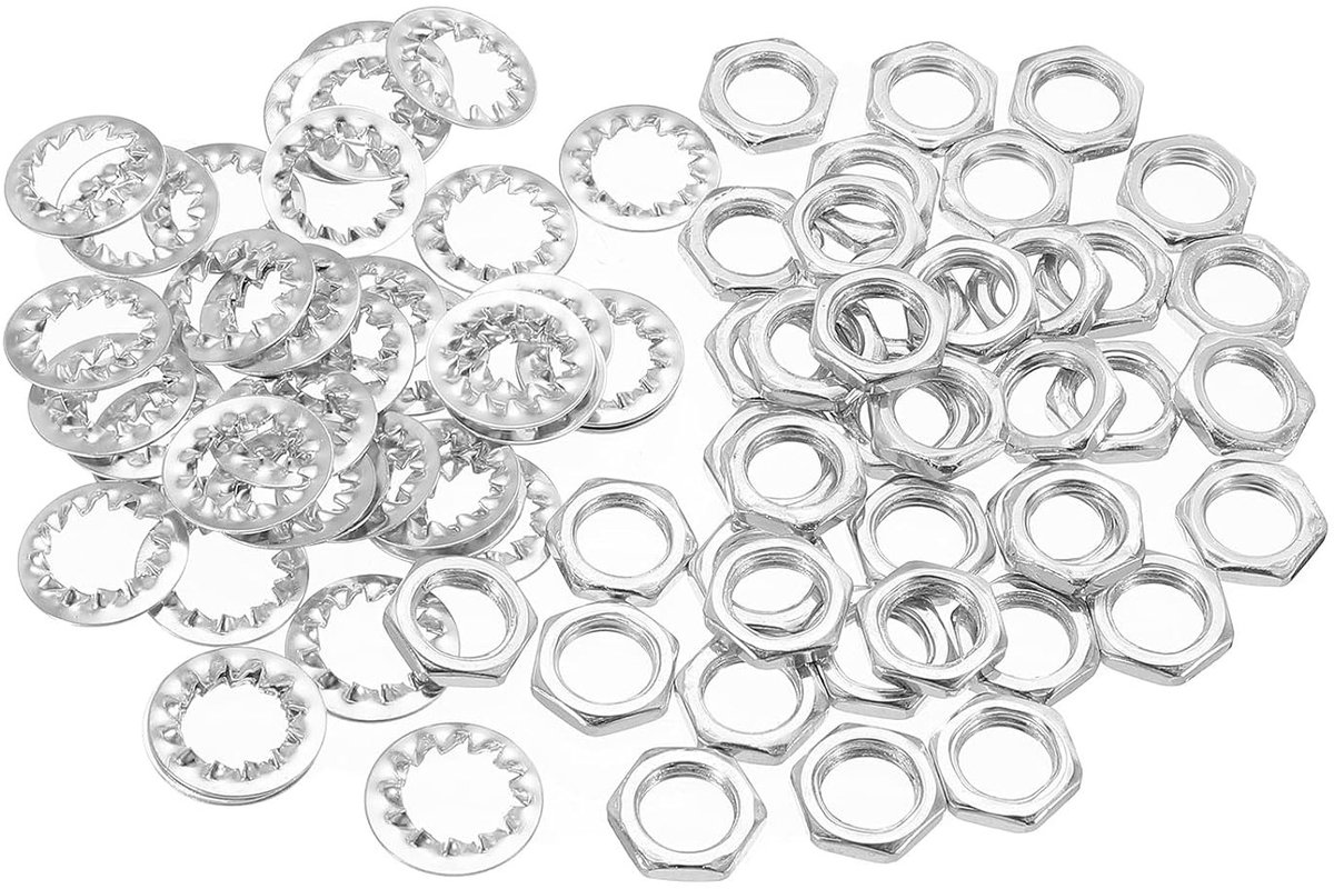 200 Stuks M10 Schroefdraad Moeren met Ringen voor Plafondverlichting en DIY Projecten