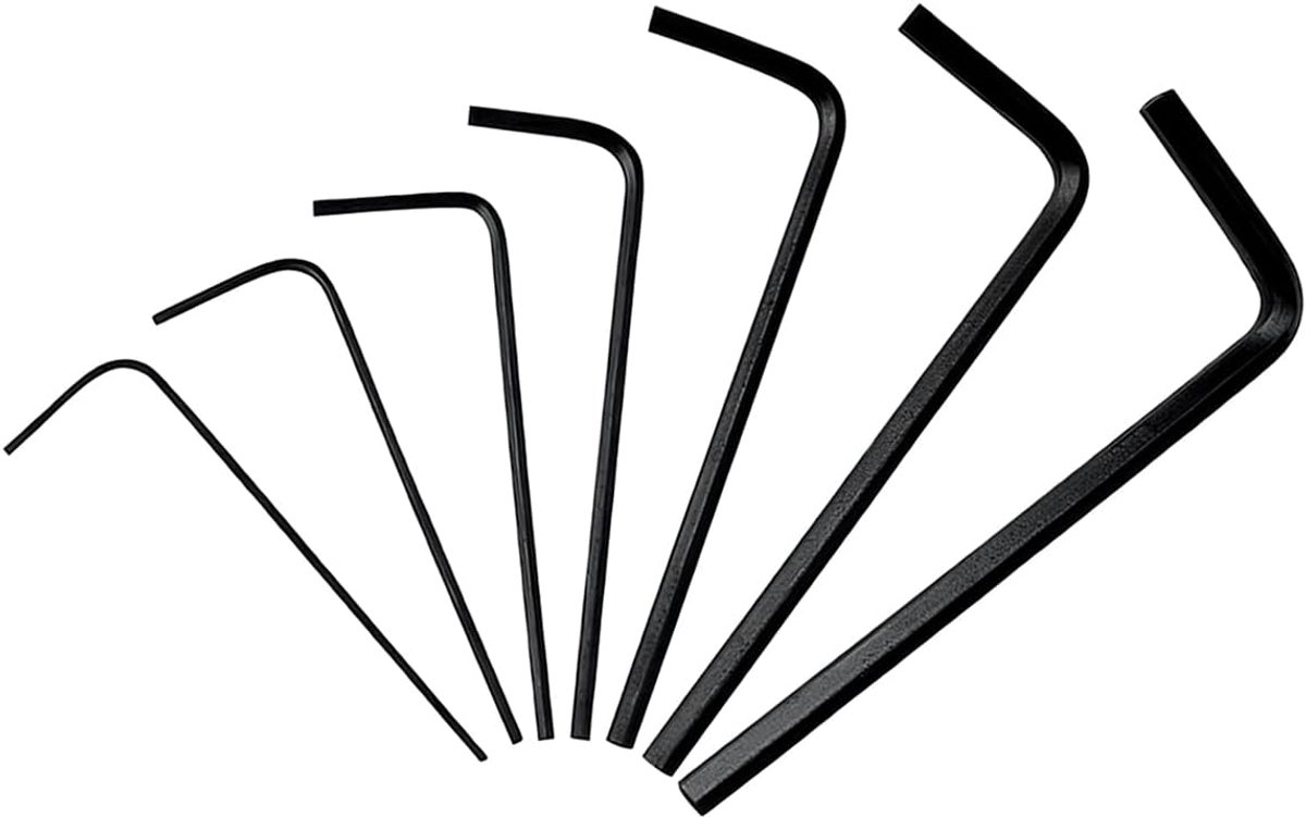 SnelShoppen - 7Pcs Mini Hexagon Sleutelset 0.7mm-3mm, Micro Inbussleutels, Carbon Staal, Voor Fietsen, Meubels, Reparatie en Montage