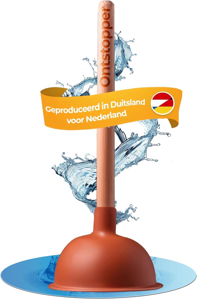 SnelShoppen - Pömpel I Bult 110 mm - Afvoerreiniger voor Douche, Toilet, Bad en Wastafel - Hoge Kwaliteit Zuignap voor Verstopt Afvoer, Buisreinigings