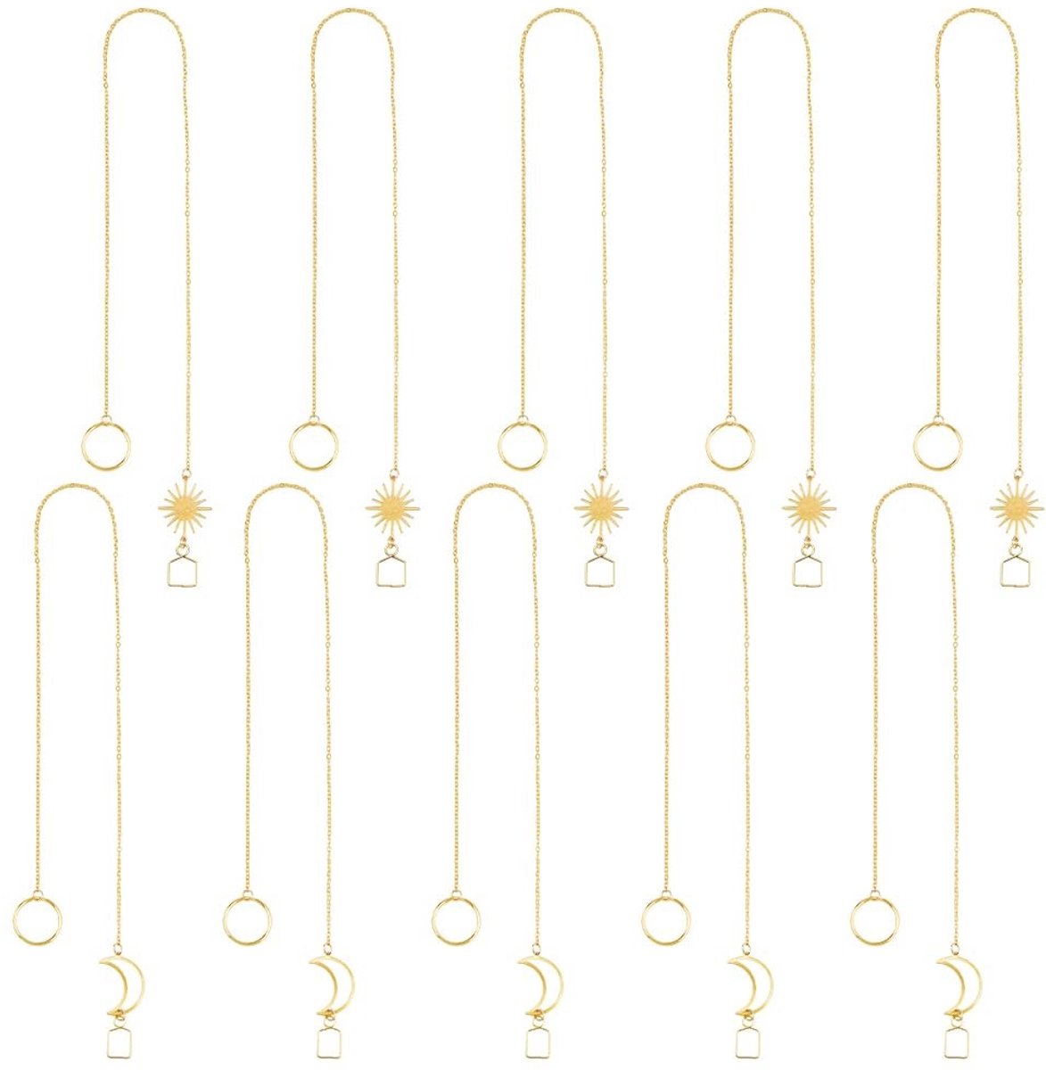 Dailygoods - Set van 10 Suncatchers Kettingen voor Vensterdecoratie