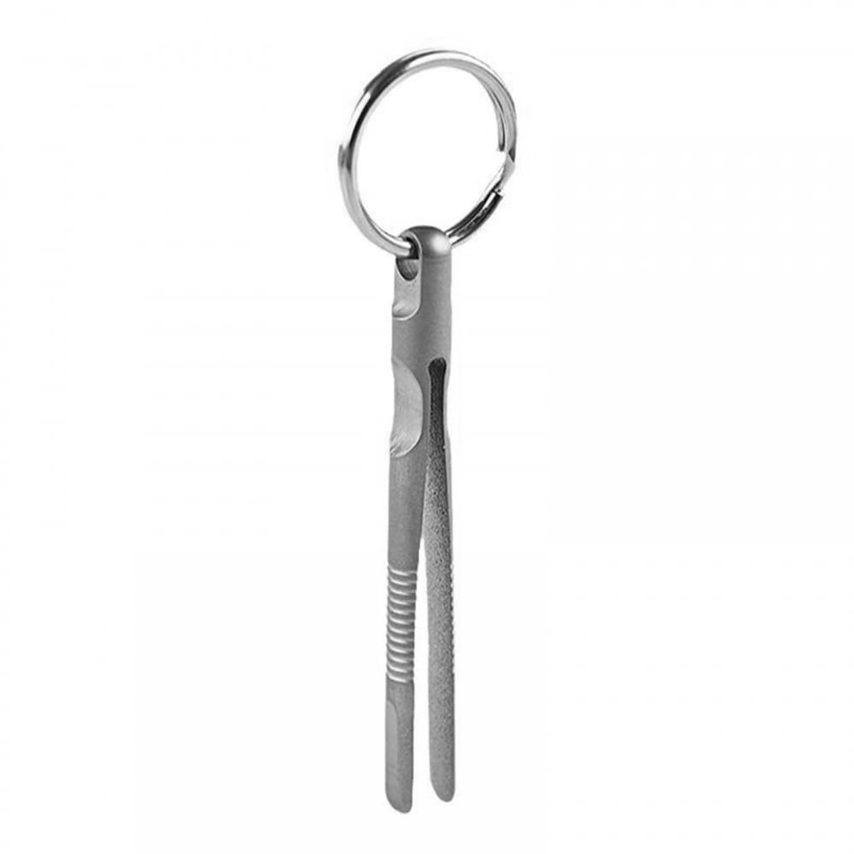 Dailygoods- Pincet Antislip - Mini Pincet - Draagbaar - Sleutelhanger - Lichtgewicht - Roestvrij Staal - 59 mm Lang - Tweezers