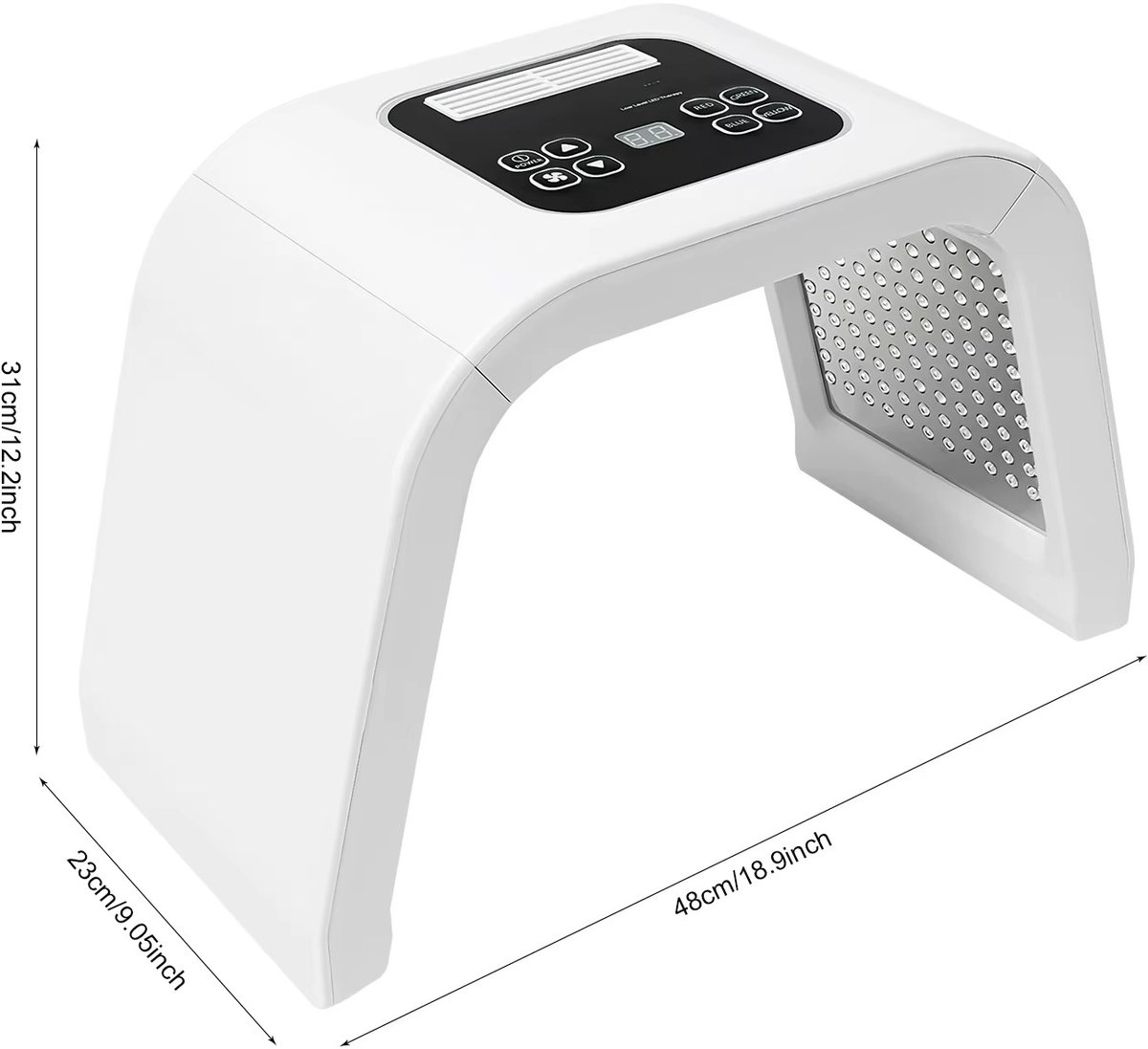 Mura Led Gezichtsmasker - LED-Masker - Huidverzorging - Led Face Mask - Masker - 7 Verschillende Lichtgolven - Timer - Wit