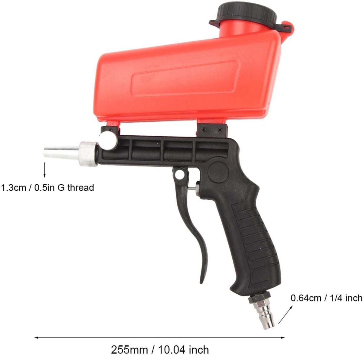 Dailygoods- Zandmachine mini - Draagbare Zandblaster - Pneumatische Zandstraalmachine - Luchtverbruik 700cfm - Capaciteit 21lbs - Gewicht 0,81 kg - Zandstraalpistool