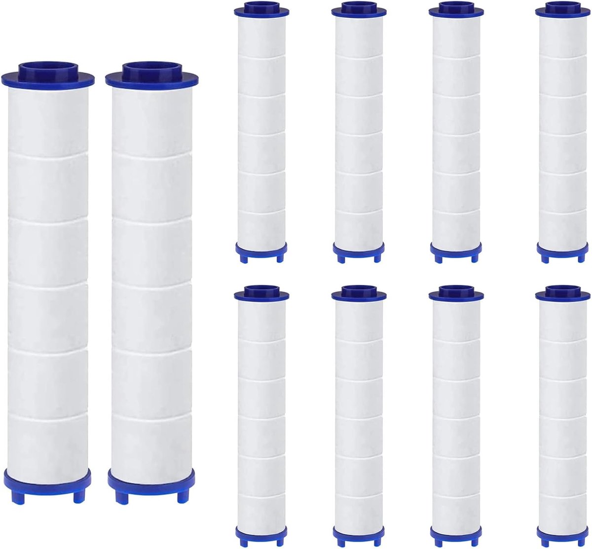 Thijox - PP Katoenfilter Douchekop - Verwijder Chloorresten - Universele Sedimentcartridge 10,5 x 2 cm - Gefilterd Water voor Gezonde Doucheervaring
