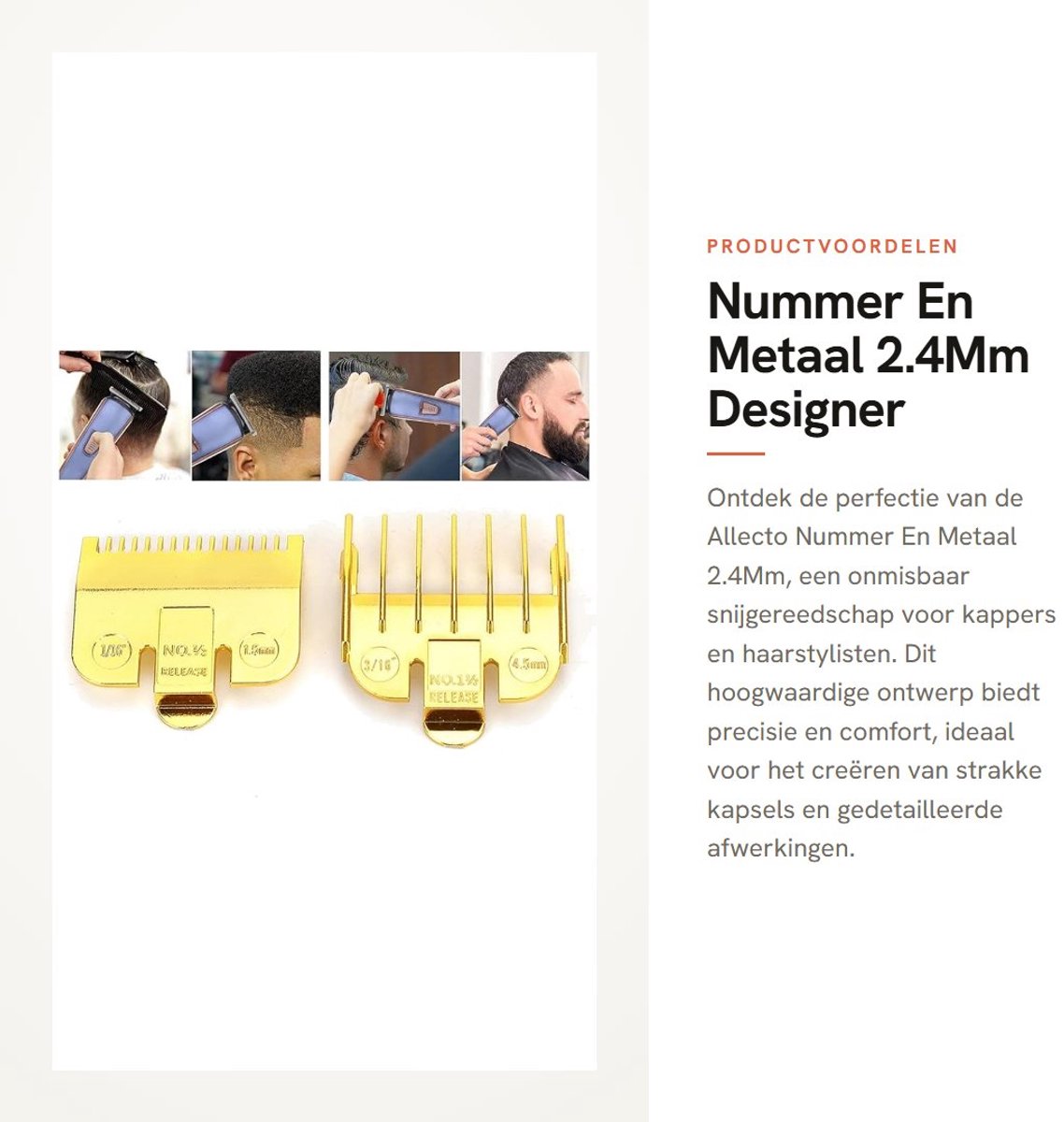Dailygoods - Nummer En Metaal 2.4Mm - Designer Coupeer Haar Snijgereedschap - Vintage Olie Hoofd Tondeuse - Kapsel Accessoire Zilver - Voor Profession...