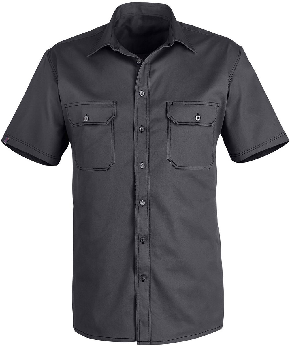 KÜBLER 75063333 Korte mouw Werkshirt HEREN Antraciet - 220 g/m² - Oeko Tex Gecertificeerd
