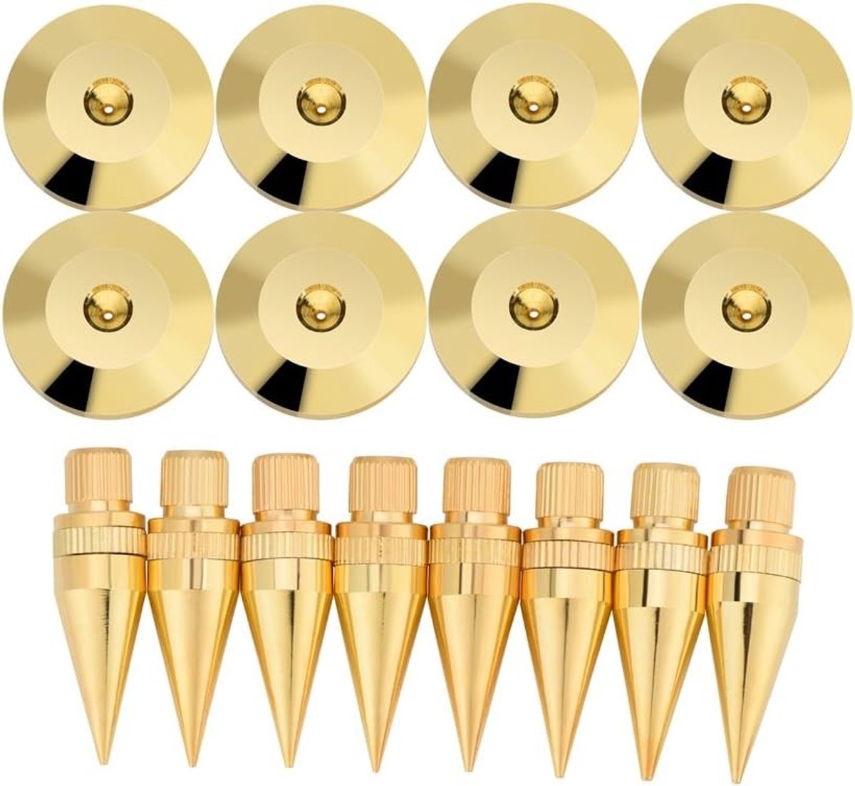 Gouden Speaker Spike Stand Voeten voor Turntable, Schokbestendige Isolatie en Basis Pad Mat voor Geluidssystemen