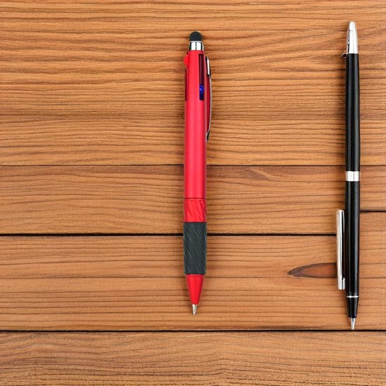 Dailygoods- Balpen Set 4 Stuks - Multifunctionele Balpen/Touchpen - Creatieve Pennen - Geschikt voor School/Kantoor - Inclusief Spiekbriefje/Ketting - Styluspen — afbeelding 3