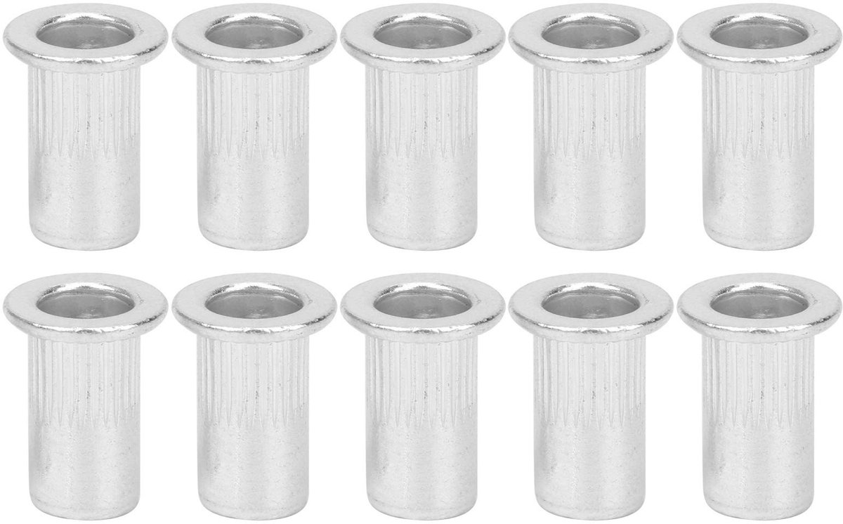 Dailygoods- Blindklinkmoeren M5 Aluminium - 100 Stuks - Eenvoudig te Bedienen - Sterke Klinkkracht - Duurzaam Gebruik - Geschikt voor Bevestiging - Klinkmoeren