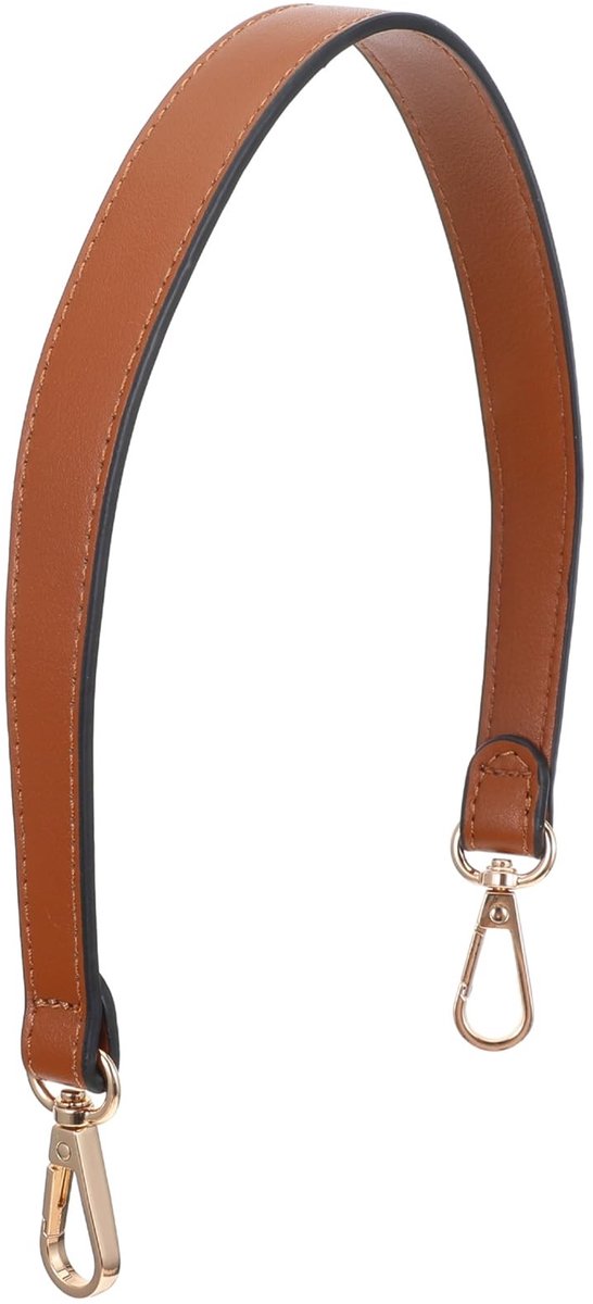 Dailygoods - Bruine korte handtas handgreep riem, PU leren portemonnee handvat 48 cm schoudertas riem vervanging met draaibare sluitingen voor portemonnee draagtas schoudertas (Bruin)