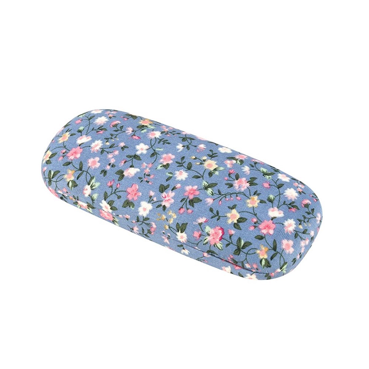 Dailygoods- Brillenkoker Harde Schaal - Brillendoos Bloemenpatroon - Beschermt Zonnebril - Opvouwbaar - 16 cm x 6 cm x 4 cm - Duurzaam Materiaal - Bril Etui